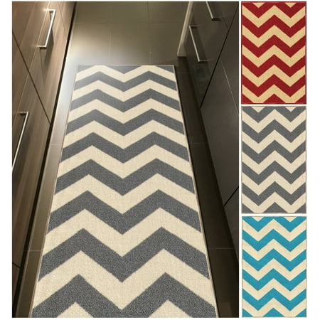 Chevron Zig Zag Non Slip Rubber Backed Runner Rug 1 8 X 4 11 Red Chevron Zig Zag Non Slip Rubber Backed Runner Rug 1 8 X 4