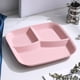 thumbnail image 3 of Platos divididos de 25 cm para cenas con pajita, reutilizables, para adultos y principiantes, ideal para picnic (1 plato Aestivo | Rosa | AESTIVO), 3 of 8