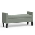 thumbnail image 4 of 52" Upholstered Storage Bench in Stone (Light Gray), 4 of 7
