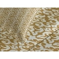 thumbnail image 4 of Ambesonne Damask Quilted Bedspread Set 3 Pcs, Abstract Pastel Flourish, Queen Size, Pale Caramel Cream, 4 of 5