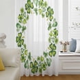 thumbnail image 5 of Saint Patrick's Day Sheer Curtains 54 Inches Long, Watercolor Shamrock Wreath Plants Light Filering Curtains, Breathable Simi Curtain Privacy Drapes for Kitchen Bathroom Small Window Treatment, 5 of 9