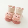 thumbnail image 2 of Toddler Socks Kids Winter Cute Cartoon Coral Velvet Plush Warm High Socks E 0 Months-3 Months, 2 of 4