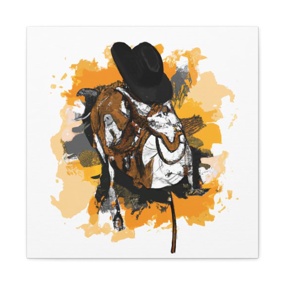 Saddle on the Wall - Canvas