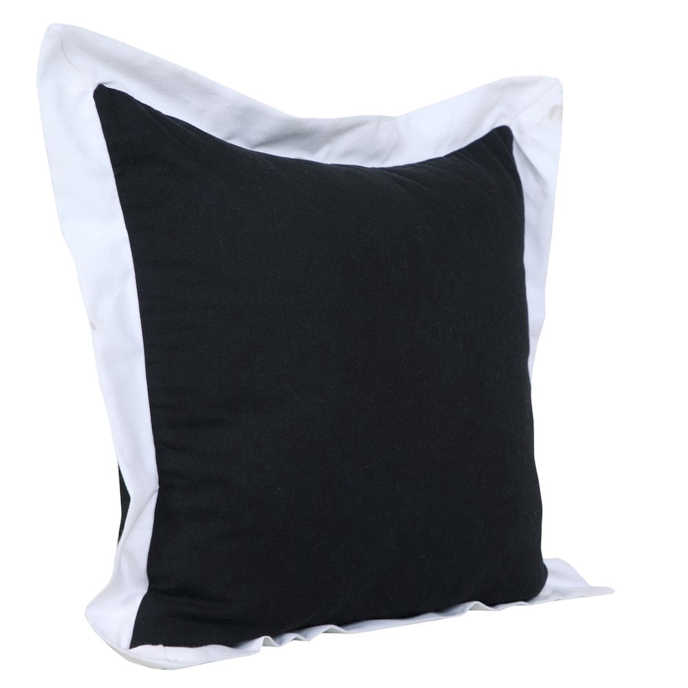 LR Home Bordered Flange Frame Throw Pillow