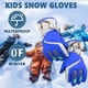 thumbnail image 2 of Guantes de nieve para niños, niñas, invierno, impermeables, aislados, guantes de esquí para niños, gruesos, cálidos, a prueba de viento, guantes para exteriores, montañismo de invierno, guantes cálidos Zhivalor SM-295-1, 2 of 8
