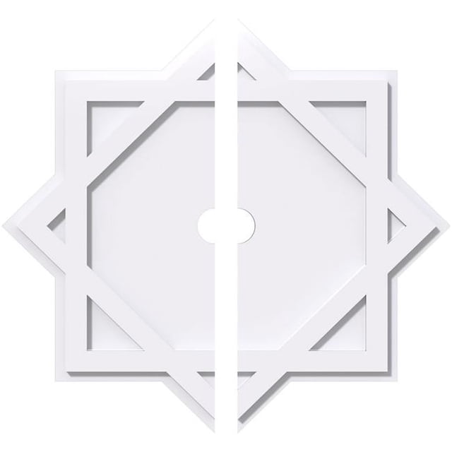 Ekena Millwork CMP22AL2-02000 22 in. OD x 2 in. ID Square Axel Architectural Grade PVC Contemporary Ceiling Medallion - 2 Piece