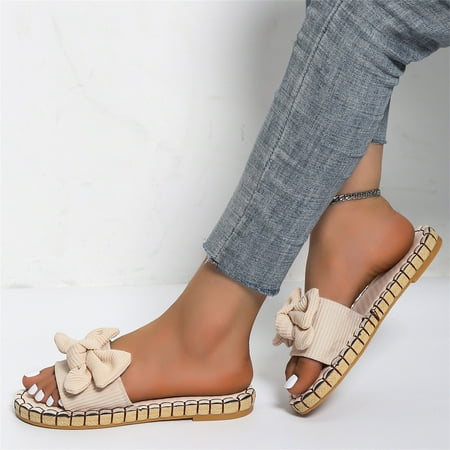 

Aayomet Women S Sandals Women s One Band Flip Flop Sandal Beige 7