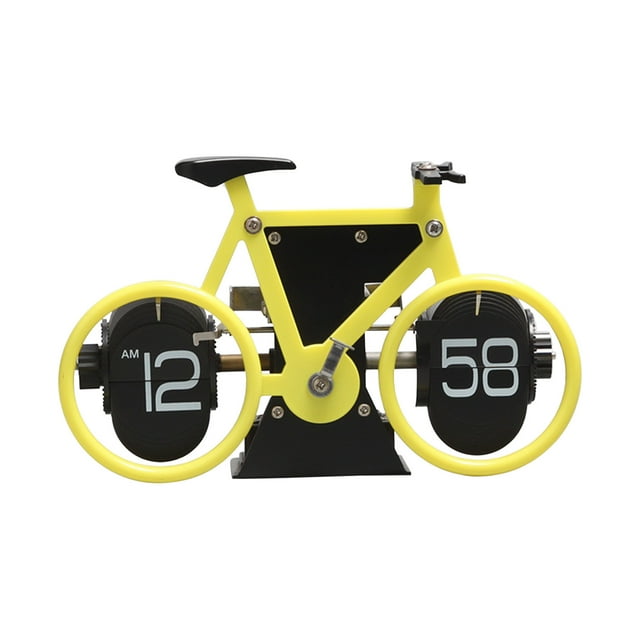 Retro European Bicycle Style Page Turning Clock Creative Desktop Clock Fashion Ornaments Decorative Clock