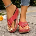 thumbnail image 7 of Bkhluea Women Wedge Flip Flop Sandals Open Toe Hollow Out Slip On Thong Shoes for Summer Beach Vacation Casual Daily Walking, 7 of 7