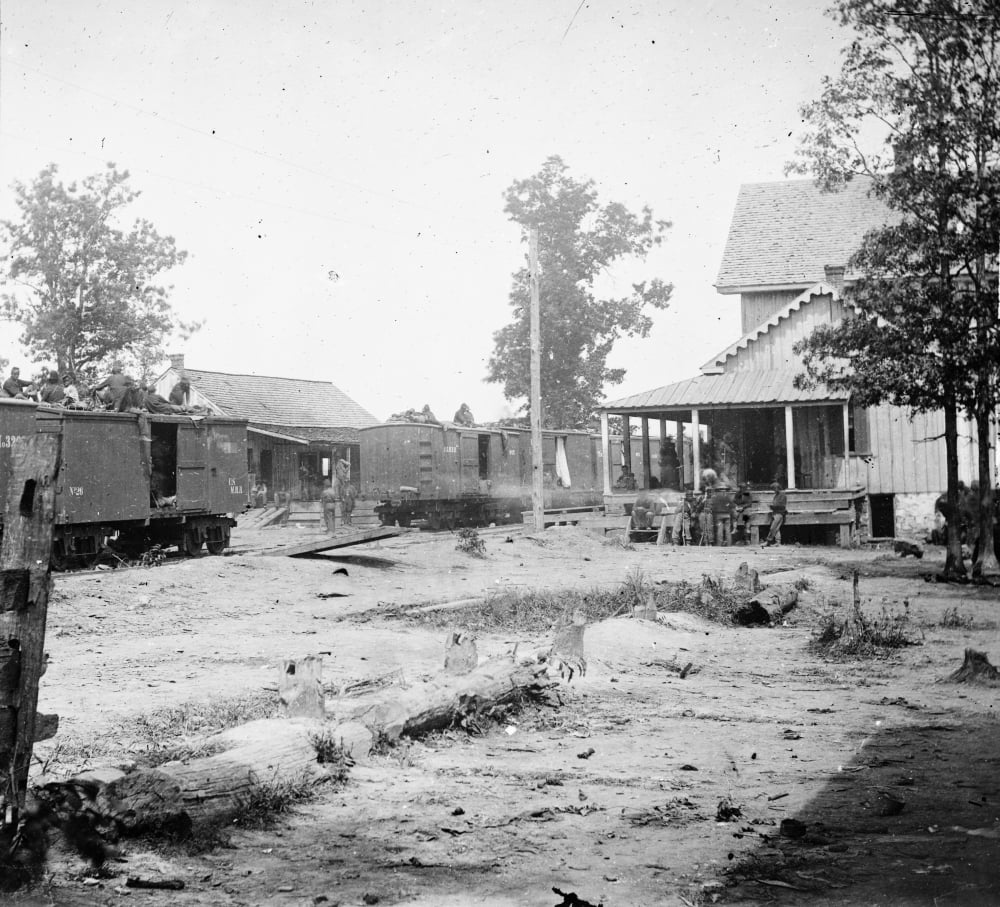Civil War Catlett Nboxcars And Troops At CatlettS Station Virginia Photography By Timothy H