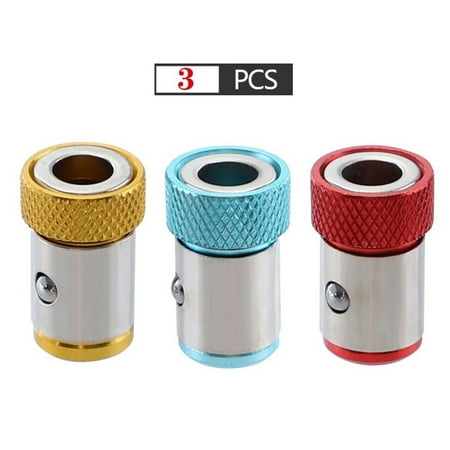 

3pcs Drill Head Screwdriver Bits Strong Magnetizer Metal Universal Magnetic Ring