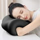 thumbnail image 5 of Almohada de cuello de espuma misteriosa negra, almohada de apoyo para dormir, descanso en escritorio y uso en el hogar, almohada de espuma de memoria de oficina para cuello - 30*18*24cm, 5 of 6