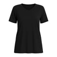 thumbnail image 4 of ZZwxWA Womens Summer Tops Short Sleeve Shirts Trendy V Neck T Shirts for Women Casual Tops, 4 of 4