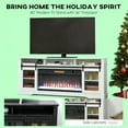 thumbnail image 5 of 70" Fireplace TV Stand for 80" TVs, Wood Entertainment Center with Open Storage and Electric Fireplace Heater, Farmhouse Media Console for Living Room, 5 of 9