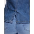 thumbnail image 5 of DARING DIVA Women's Notched Lapel Long Sleeve Button Fitted Blazer S Blue, 5 of 7