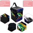 thumbnail image 2 of Starry Sky Frog Foldable Car Trash Can with Lid, Leak-Proof, and Hanging Storage Bag - Trash Can for Car and Car Trash Bin, 2 of 6