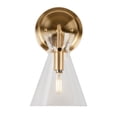 thumbnail image 2 of Beaker 1-Light Soft Gold Wall Sconce with Clear Glass - Soft Gold, 2 of 4