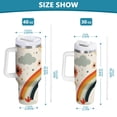 thumbnail image 6 of Yayeee 30oz Stainless Steel Tumbler with Straw and Handle Double-Wall Insulated Travel Water Bottle, Cute Rainbow, 6 of 8