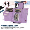 thumbnail image 5 of for Samsung Galaxy A13 Crossbody Wallet Case for Women, Bling Glitter PU Leather Phone Case with RFID Blocking Card Holder Cover for Samsung Galaxy A04S /A13 SZ Purple, 5 of 18