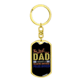 thumbnail image 4 of Best Kind Of Dad Raises Police Stainless Steel or 18k Gold Premium Swivel Dog Tag Keychain, 4 of 10