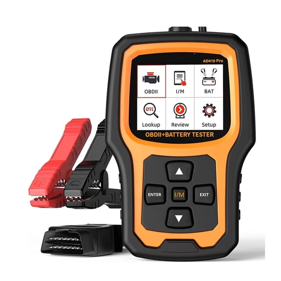 AD410 Scanner With Auto Battery Tester Check Engine Light Code Cranking Charging System Analyzer Tool