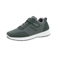 thumbnail image 2 of Domzle Men's Casual Walking Shoes for Elderly Lightweight Strap Comfortable Sneakers Outdoor Workout Sneaker Walking and All-Day Comfort Gray, 2 of 5