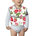 thumbnail image 6 of Bingfone Mess-Proof Baby Bib - Waterproof Bib For Baby Boy Or Girl With Food Catcher Pocket, Unisex-Strawberry1, 6 of 8
