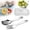D, variant on 1 Set Clearance Under $3 Stainless Steel Spoon And Fork Stainless Steel Spoon Fork Set Stainless Steel For Daily Dinner Table Setting Home Kitchen Drawer Flatware (F)