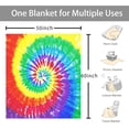 thumbnail image 4 of Rainbow Tie Dye Blanket,Spiral Psychedelic Pattern Bohemian Flannel Throw Blanket Soft and Cozy,Tie Dye Blanket Gift for Adult Kids Teen Girls,Cute Blanket for Nap Bed Sofa Chair Home Decor 50x60 in, 4 of 6