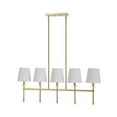 thumbnail image 6 of JONATHAN Y Sophie 38.5" 5-Light Modern Midcentury Iron Linear LED Pendant, Brass Gold, 6 of 8