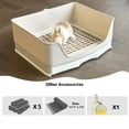 thumbnail image 4 of Large Rabbit Litter Box Trainer, Potty Corner Toilet with Drawer Bigger Pet Pan for Adult Hamster, Guinea Pig, Ferret, Galesaur, Bunny and Other Animals (Brown), 4 of 8