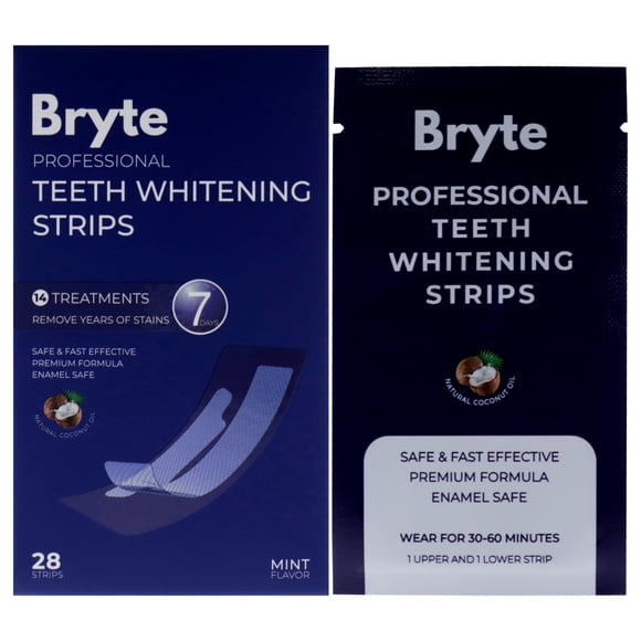 Tiras blanqueadoras de dientes profesionales de Bryte para unisex - Tiras de 28 piezas