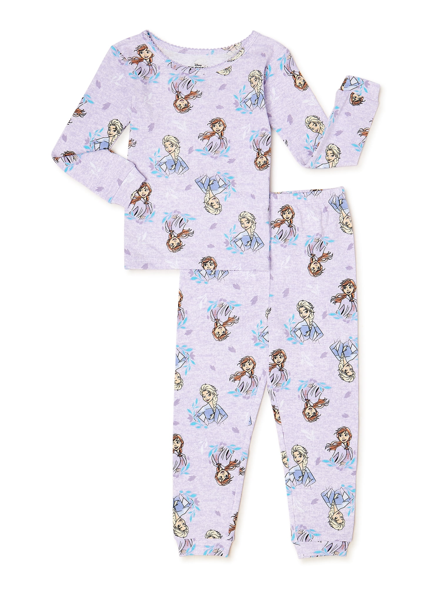 Disney Frozen Character Long Sleeve Top and Pants, 2-Piece Pajamas Set, Sizes 2T-5 T