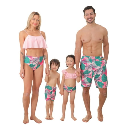 

Coduop Mother and Daughter Swimwear Family Matching Swimsuit Girls Two Pieces Bikini Set Bathing Suits