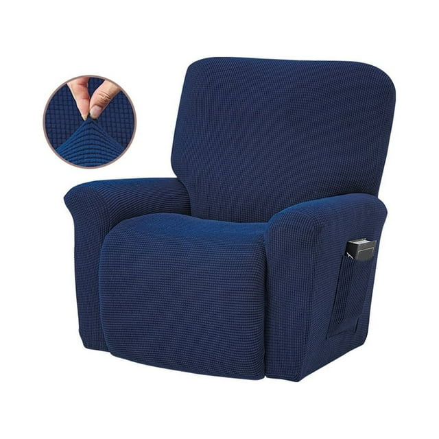 Stretch Recliner Chair Slipcover Elastic Full Coverage Solid Couch Cover Color Sofa Cover Replacement for LAZBOY, Navy Blue