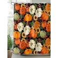 thumbnail image 2 of Fall Shower Curtain Orange Pumpkin Maple Leaves Shower Curtains for Bathroom Thanksgiving Decor, Waterproof Polyester Shower Curtain Set with Hooks, Extra Long 72" x 96" Yellow Sunflower, 2 of 6