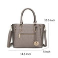 thumbnail image 3 of MKF Collection Cairo M Signature Women's Satchel Handbag by Mia K. - Purple, 3 of 8