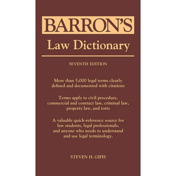Law Dictionary, (Paperback)