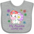 thumbnail image 3 of Inktastic My Auntie Loves Me- Cute Unicorn Boys or Girls Baby Bib, 3 of 4