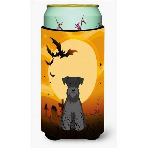 Carolines Treasures BB4317TBC Halloween Miniature Schanuzer Black Tall Boy Beverage Insulator Hugger
