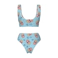 thumbnail image 5 of Daiia I Am A Fan Popcorn Women's Bikini Set Two Piece Swimsuit High Waisted Bikini Adjustable Straps Bikini Perfect for Beach, Pool, and Summer Vacation-Large, 5 of 9