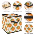 thumbnail image 4 of RATGDN Collapsible Fabric Cube Storage Bin with Double Handles for Living Room Bedroom Office Black - Orange Juice Fruit, 4 of 7