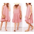 thumbnail image 4 of Vestido de mujer Vestido sin mangas con lunares Vestido sin mangas con volantes sueltos, Rosa, S Inevent AP002113-07, 4 of 5