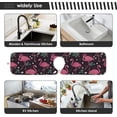 thumbnail image 7 of Summer Funny Flamingos Sink Splash Guard for Faucet 2 Packs Faucet Absorbent Mats, White Flowers Pretty Faucet Handle Drip Catcher Quickly Drying Mat for Kitchen Counter Bathroom, 23.6"x5.5", 7 of 7