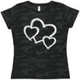 thumbnail image 3 of Inktastic Three White Hearts Women's T-Shirt, 3 of 5