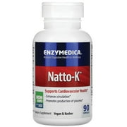 Enzymedica, Natto-K, Enzyme Supplement to Support Cardiovascular Health, Vegan, Kosher, 90 capsules (90 servings)