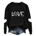 thumbnail image 5 of Valentines Day Long Sleeve Shirts for Women Cute Love Heart Print Graphic Crewneck Pullover Tops Holiday Outfits Sweatshirts, 5 of 9