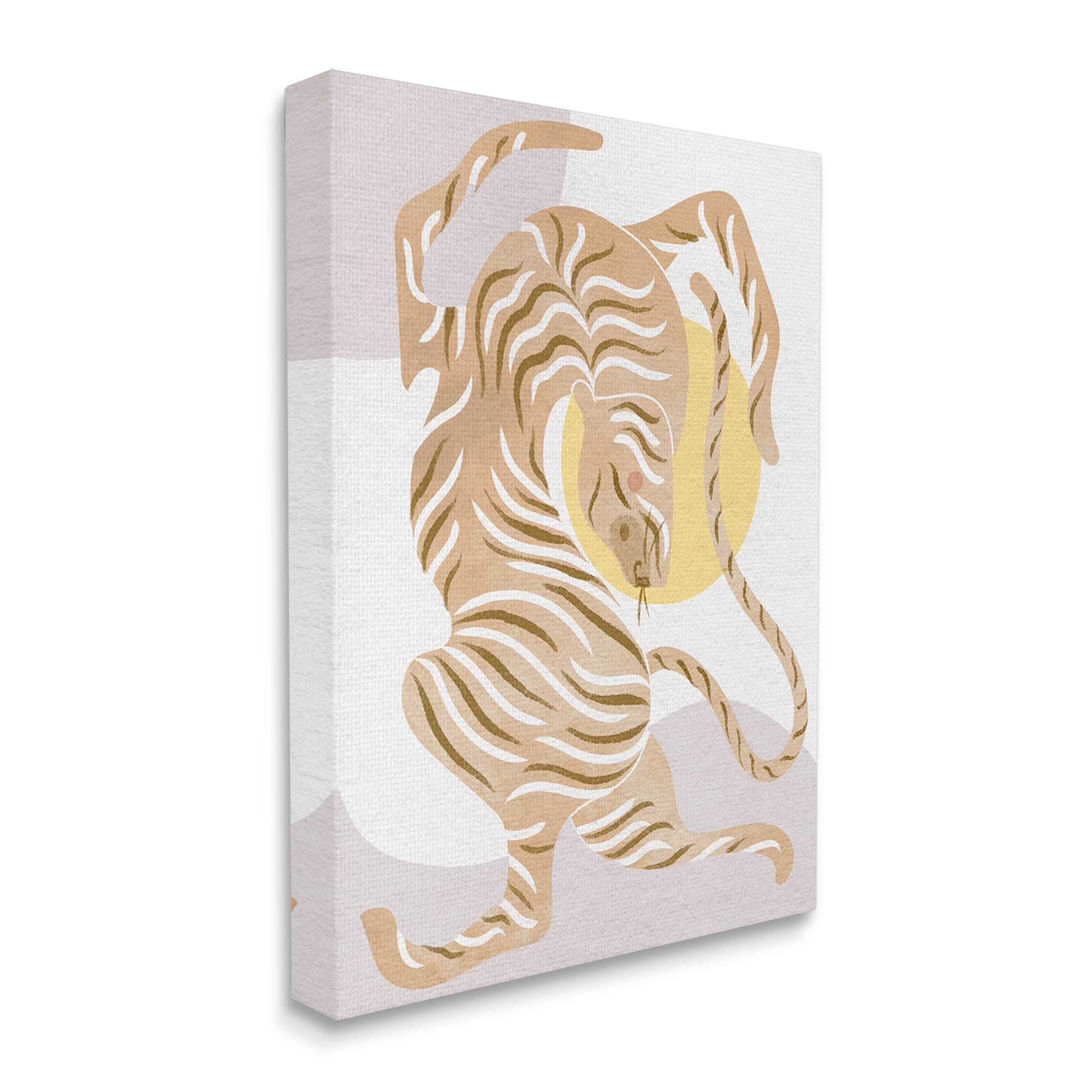 Geometric Tiger Stripes Shapes Animals & Insects Graphic Art Gallery Wrapped Canvas Print Wall Art