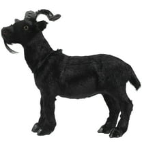 Black Goat Model Plush Black Goat Animal Garden Simulation Goat Animal Ornament