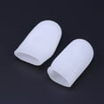 thumbnail image 3 of EeaseCA 2 PC Silicone Gel Finger Protector Sleeves Separators Protector for Protect Cracked Skin/ Blisters/ Callus (White), 3 of 7